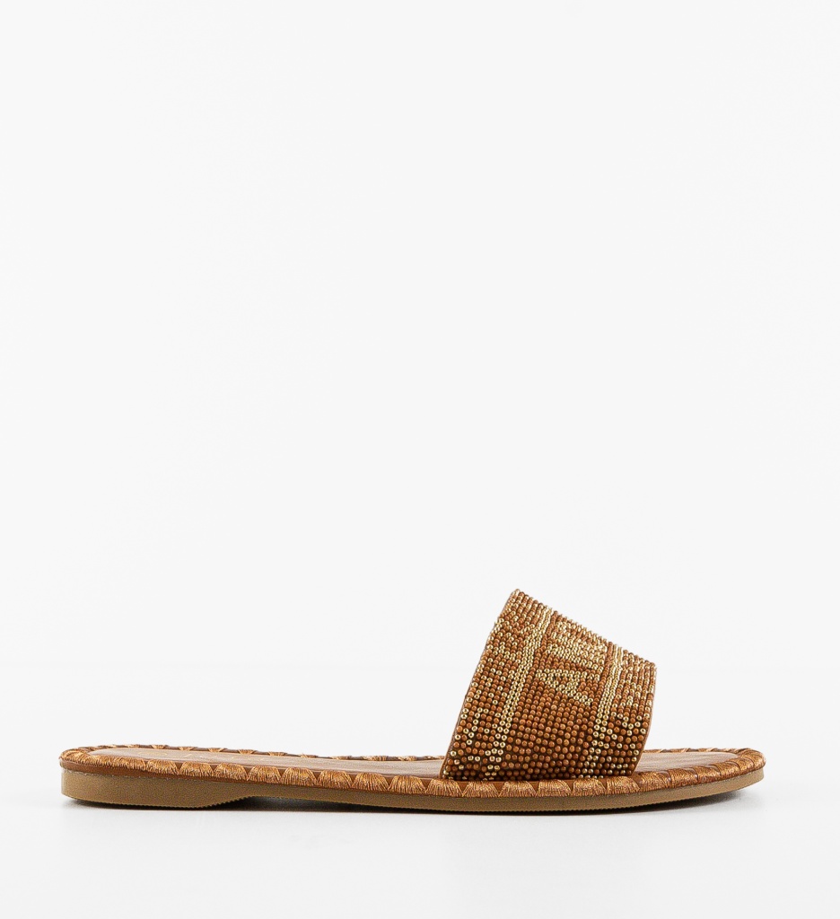 Papuci Dama Ramses Camel - Confort și Eleganță - imagine 4
