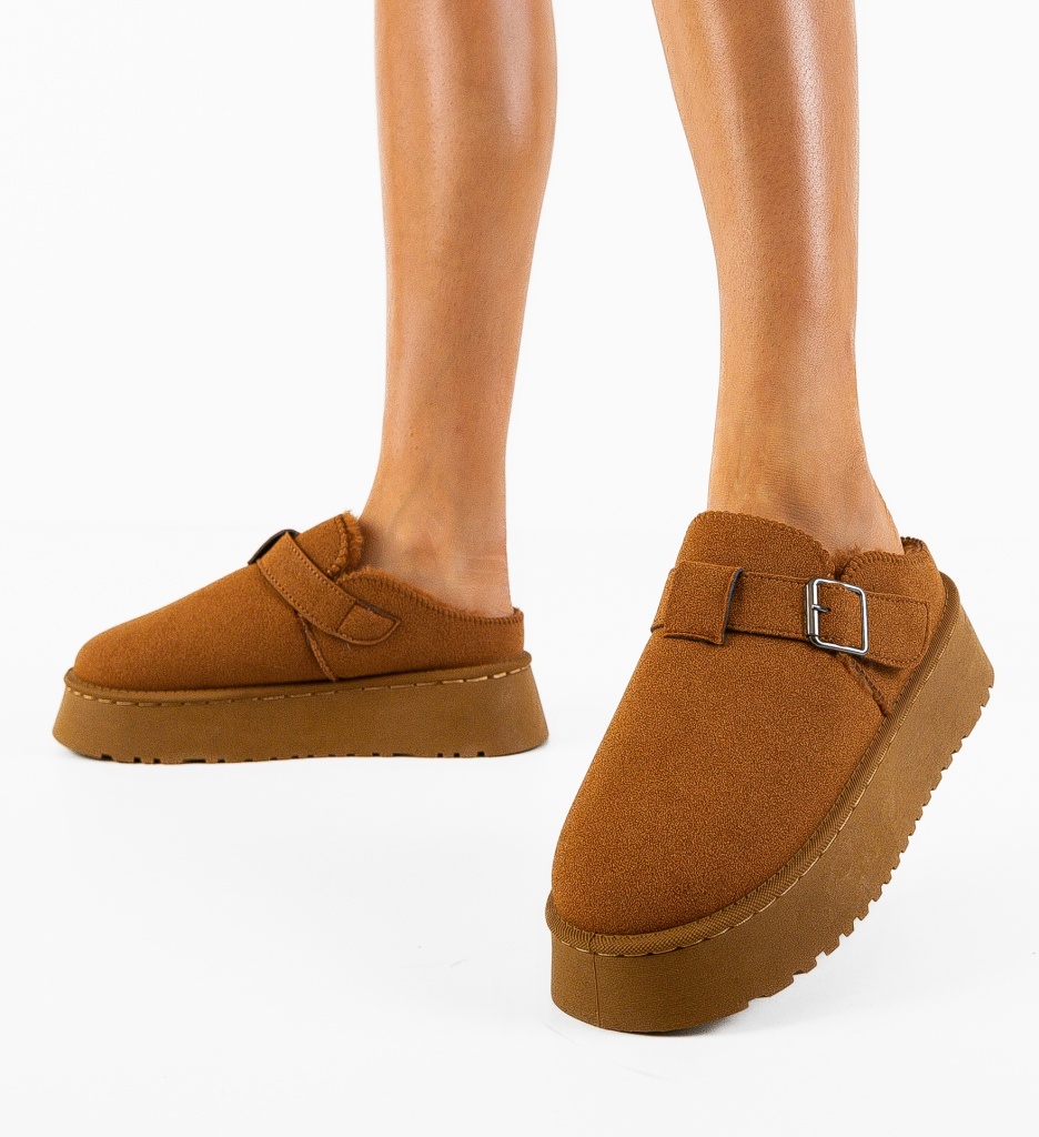 Papuci Ug Byrky Camel - Confort Termic - imagine 4