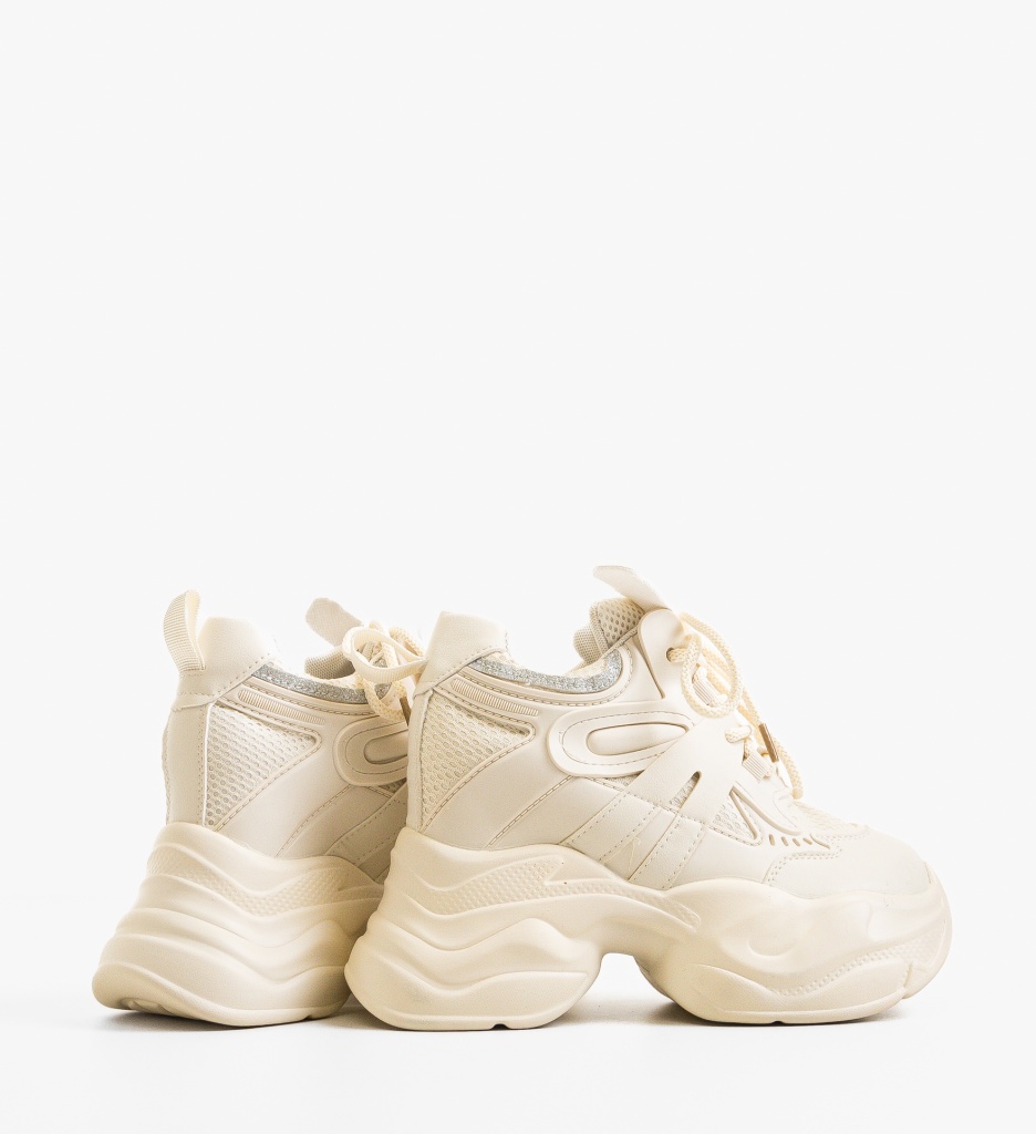 Sneakers Dama Frikan Bej - Confort și Stil - imagine 3