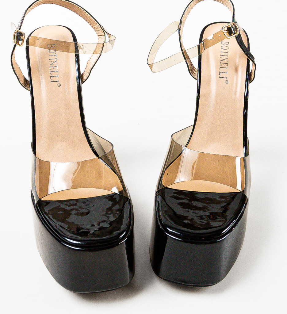 Sandale cu toc Parrish Negre - Eleganță maximă - imagine 6