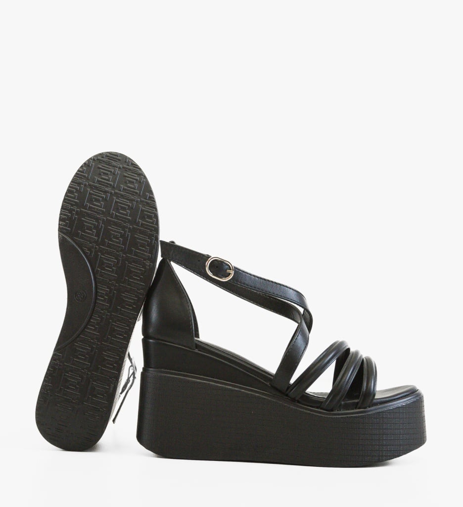 Platforme Dama Cordova Negre Elegante - imagine 3