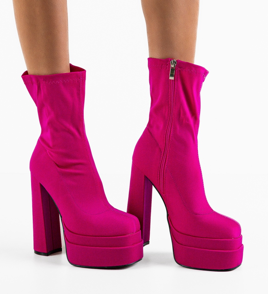 Botine Fumnan Fuchsia - Stil Vibrant si Modern - imagine 3