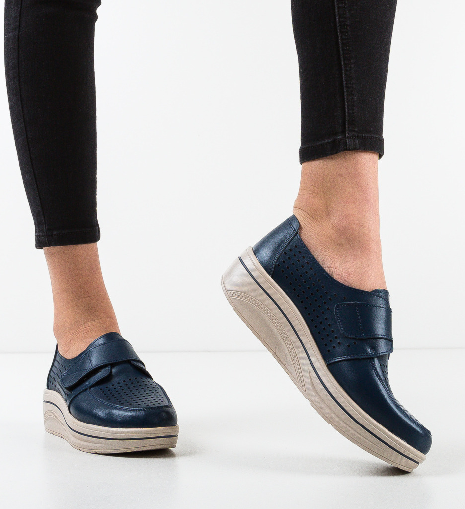 Pantofi Casual Rezilento Bleumarin - Confort Zilnic - imagine 2