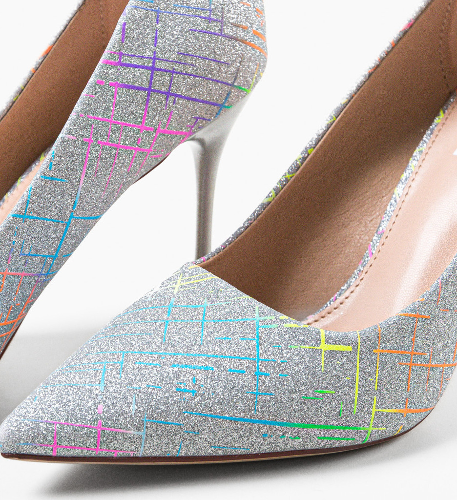 Pantofi Daisy Argintii - Eleganță și Stil - imagine 7
