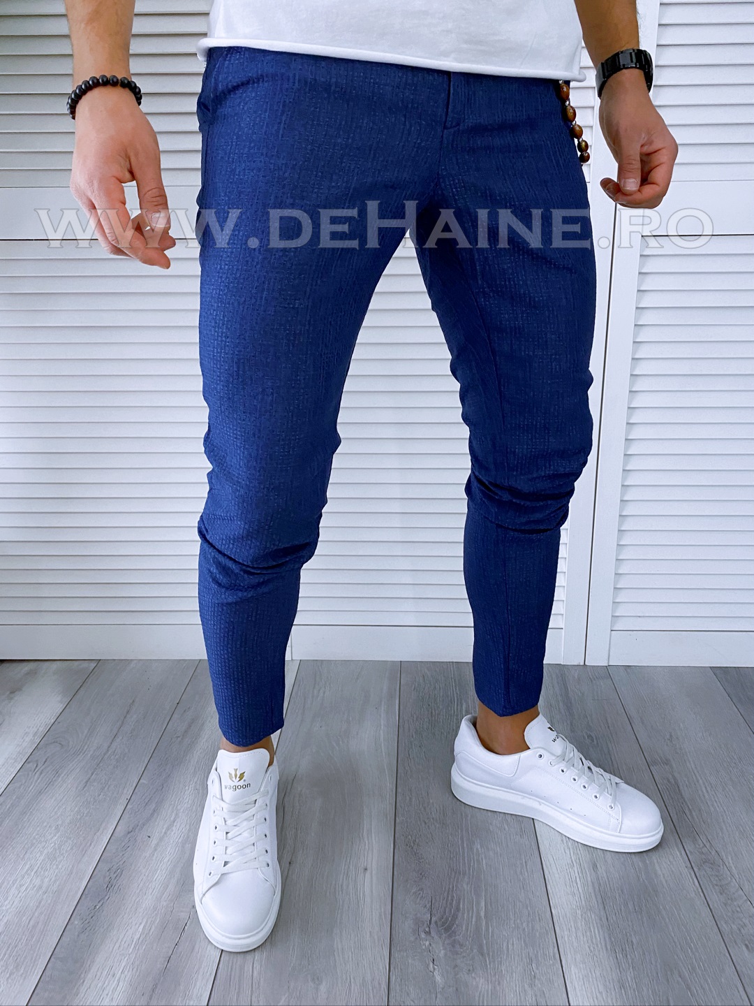 Pantaloni Barbati Casual Bleumarin 100% Bumbac