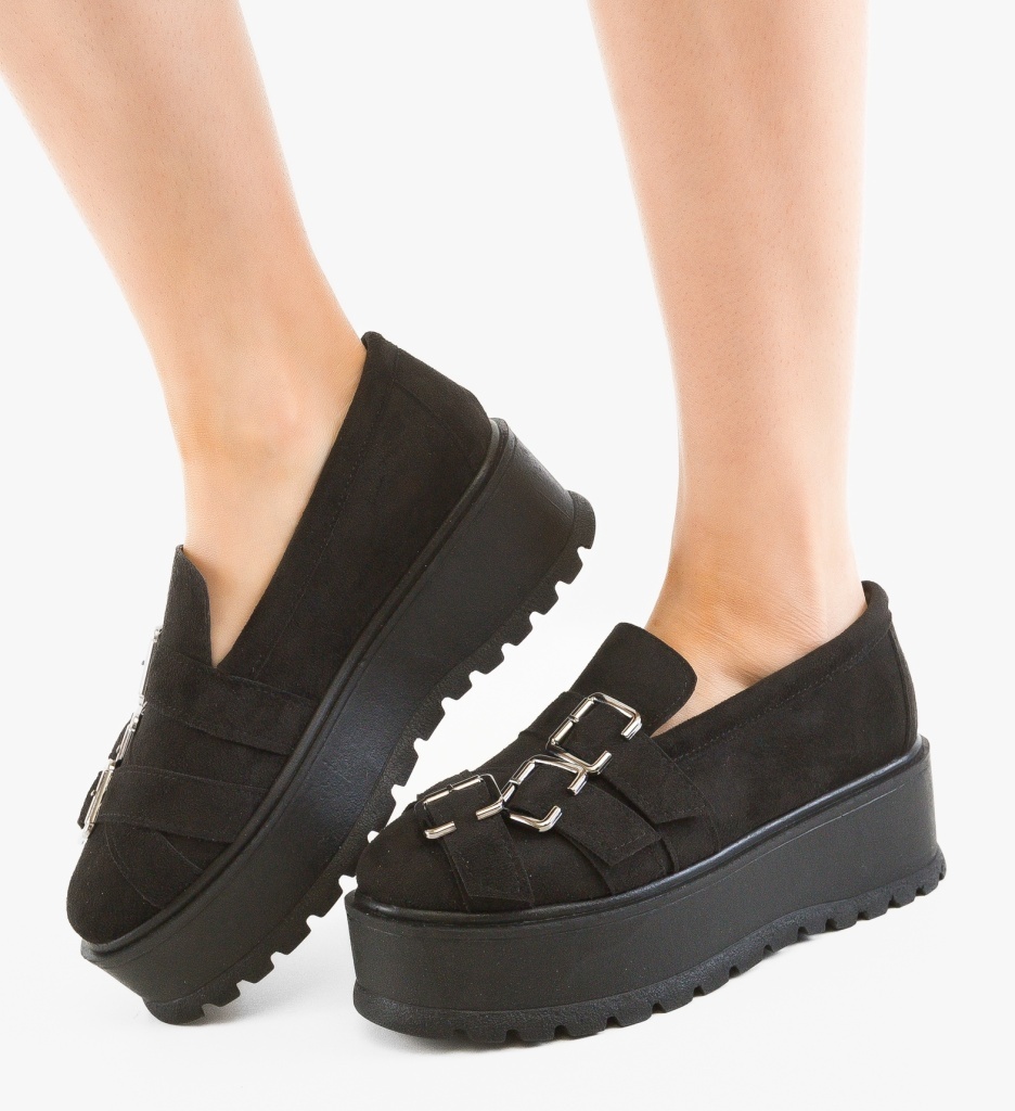 Pantofi Casual Darqu Negri Eleganți - imagine 2