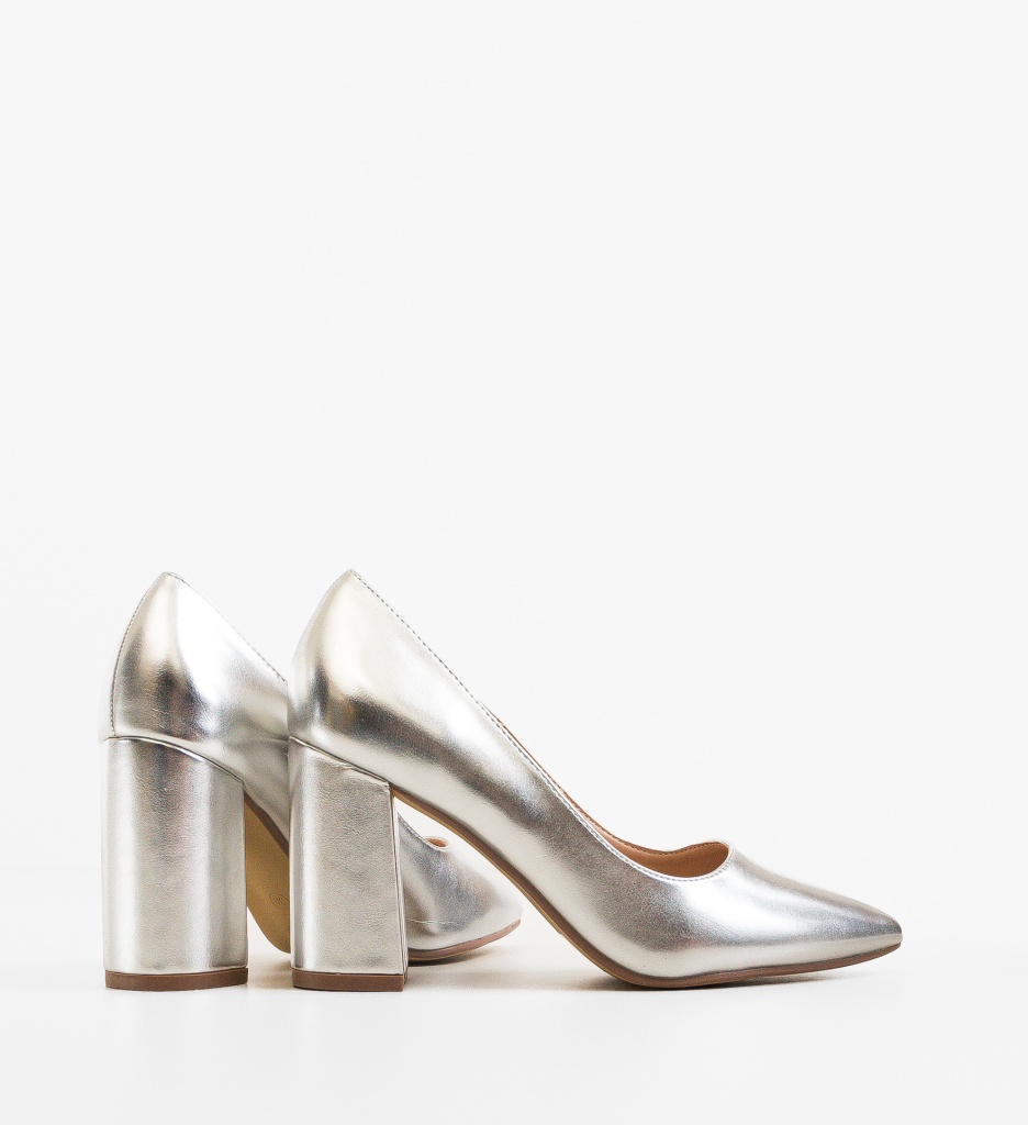 Pantofi cu Toc Argintii | Eleganță Maximă - imagine 3