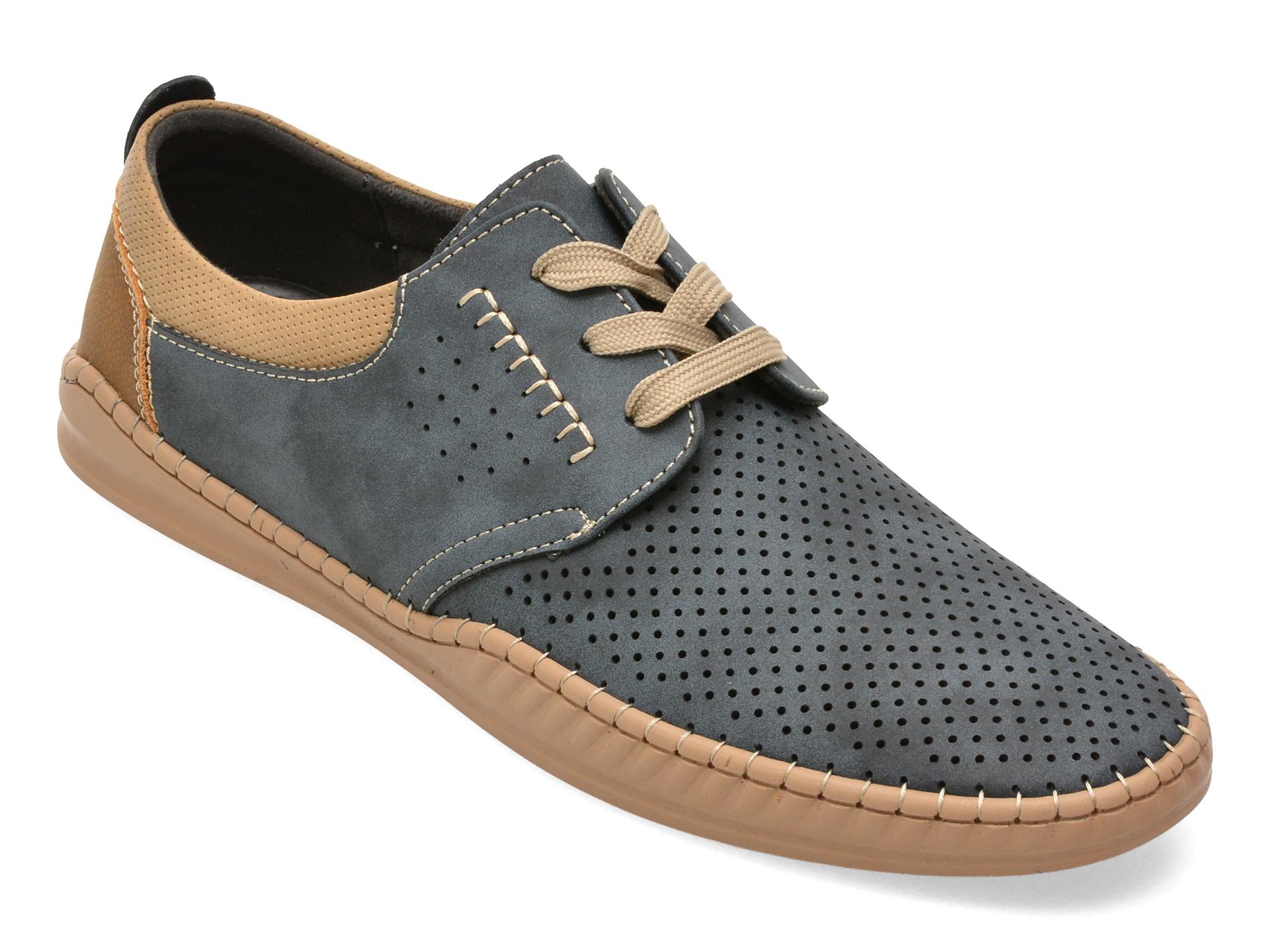 Pantofi Bite The Bullet bleumarin din piele naturală