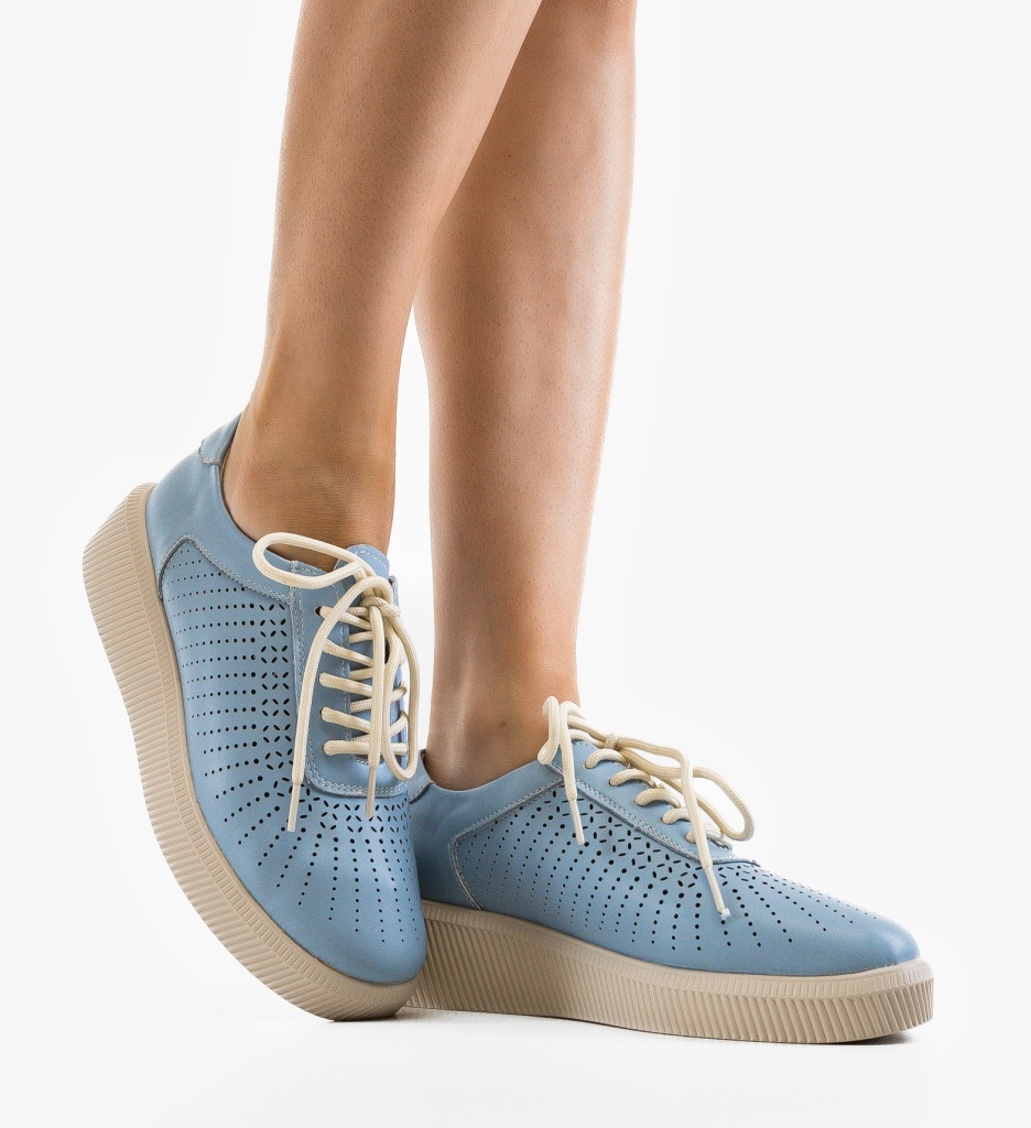 Pantofi Casual Lehe Albastri Confortabili