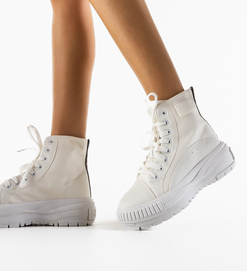 Sneakers Dama Chun Albi - Confort și Stil Urban - imagine 5