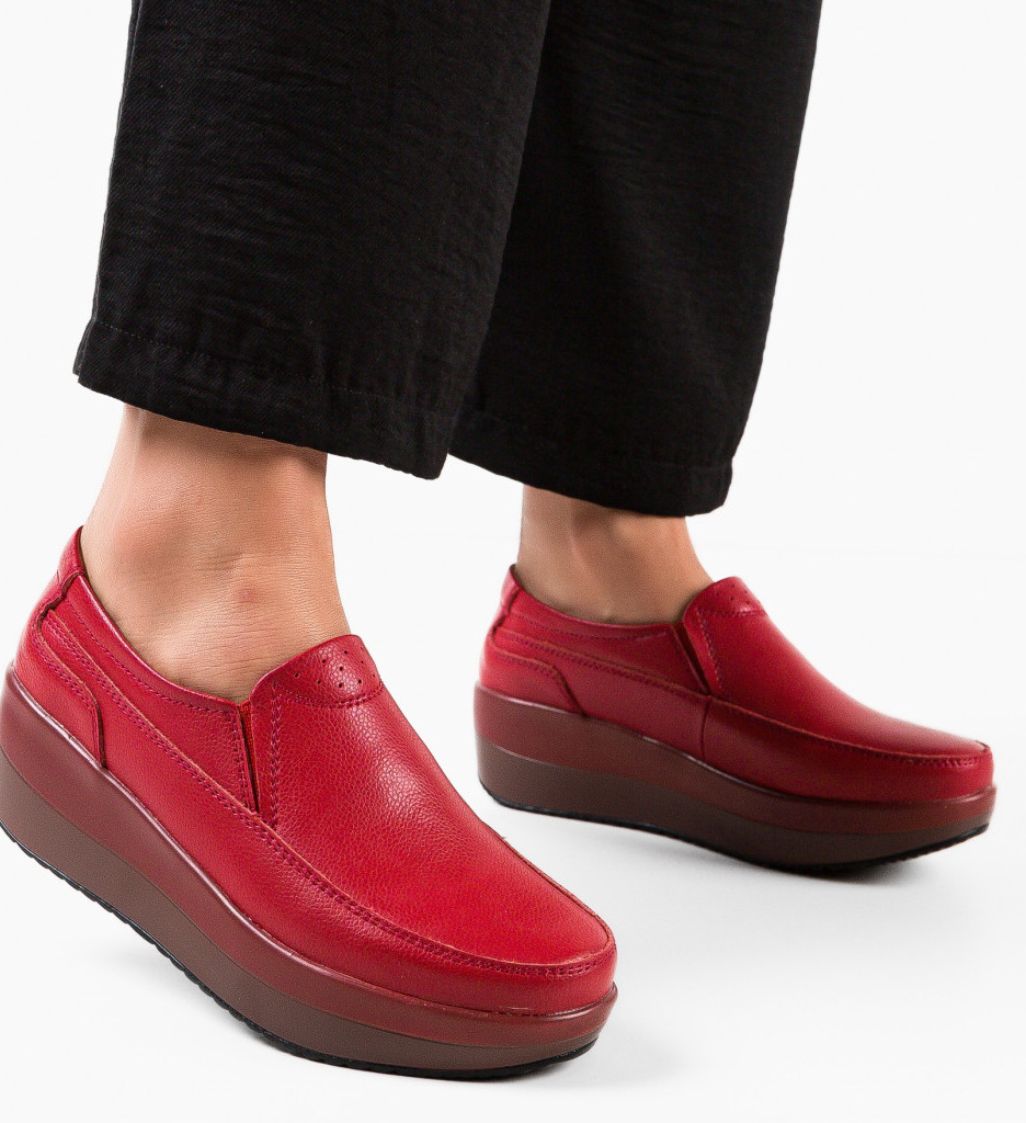 Pantofi Casual Rosii Freeman | Stil și Confort - imagine 2