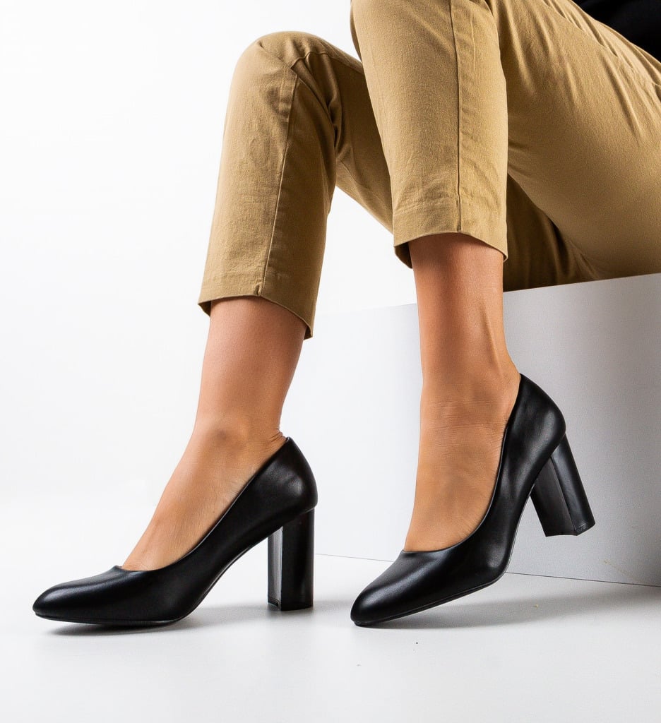 Pantofi dama Buxton Negri | Eleganță Clasică - imagine 2
