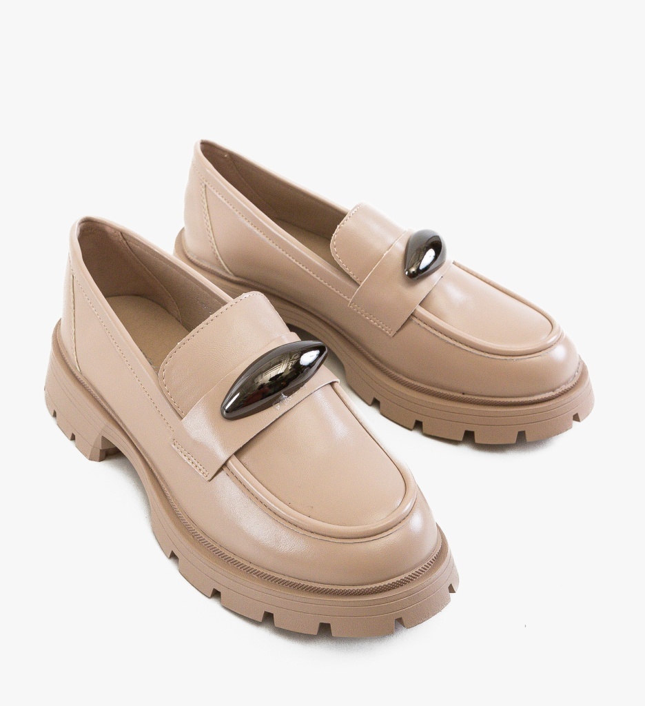 Pantofi Casual Dama Bej | Confort & Eleganță - imagine 4
