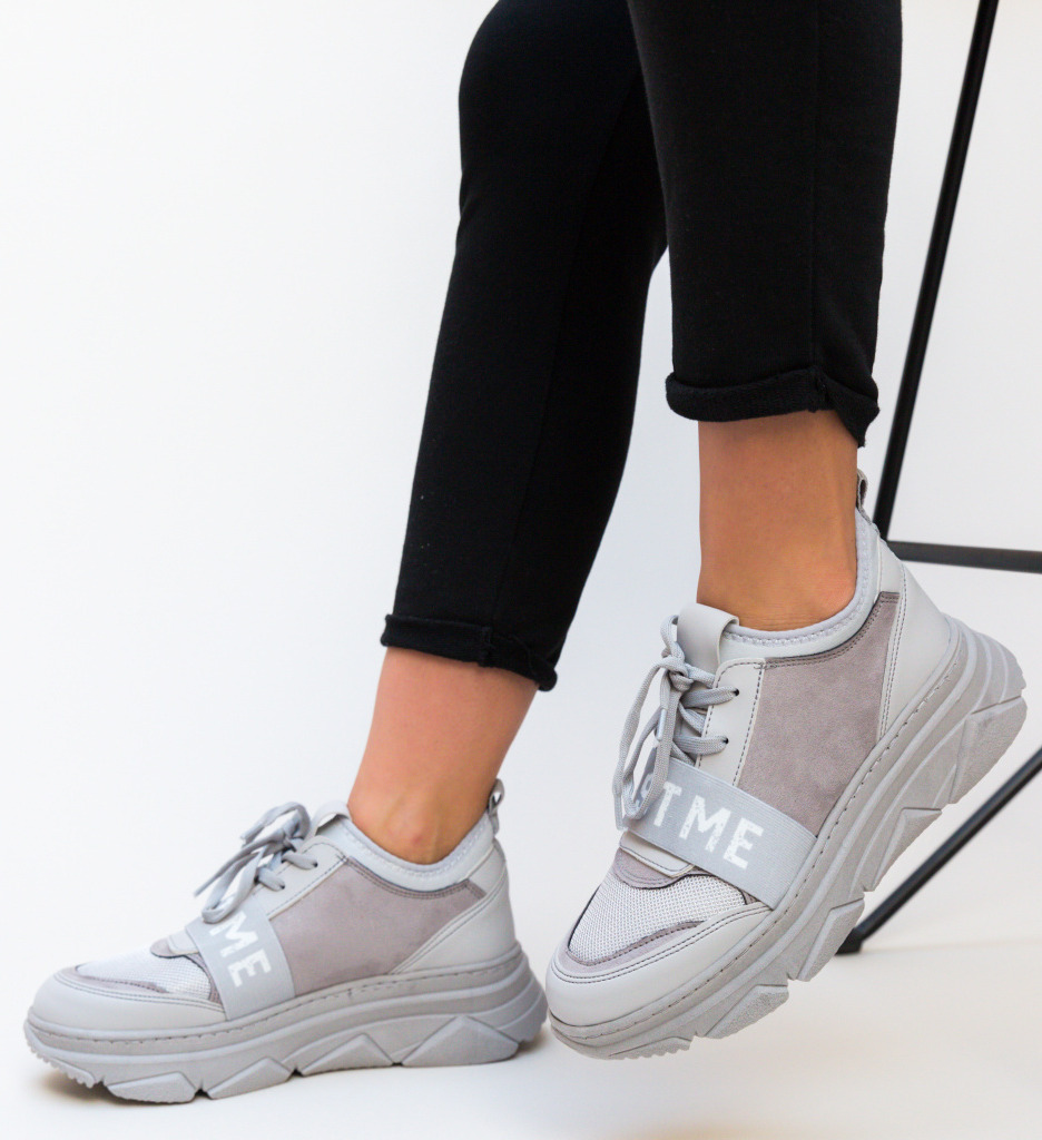 Pantofi Sport Calot Gri - Confort și Stil - imagine 4