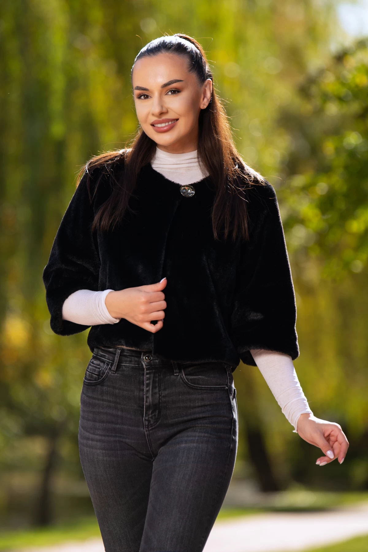 Effect Capa Eleganta Blana Ecologica Neagra