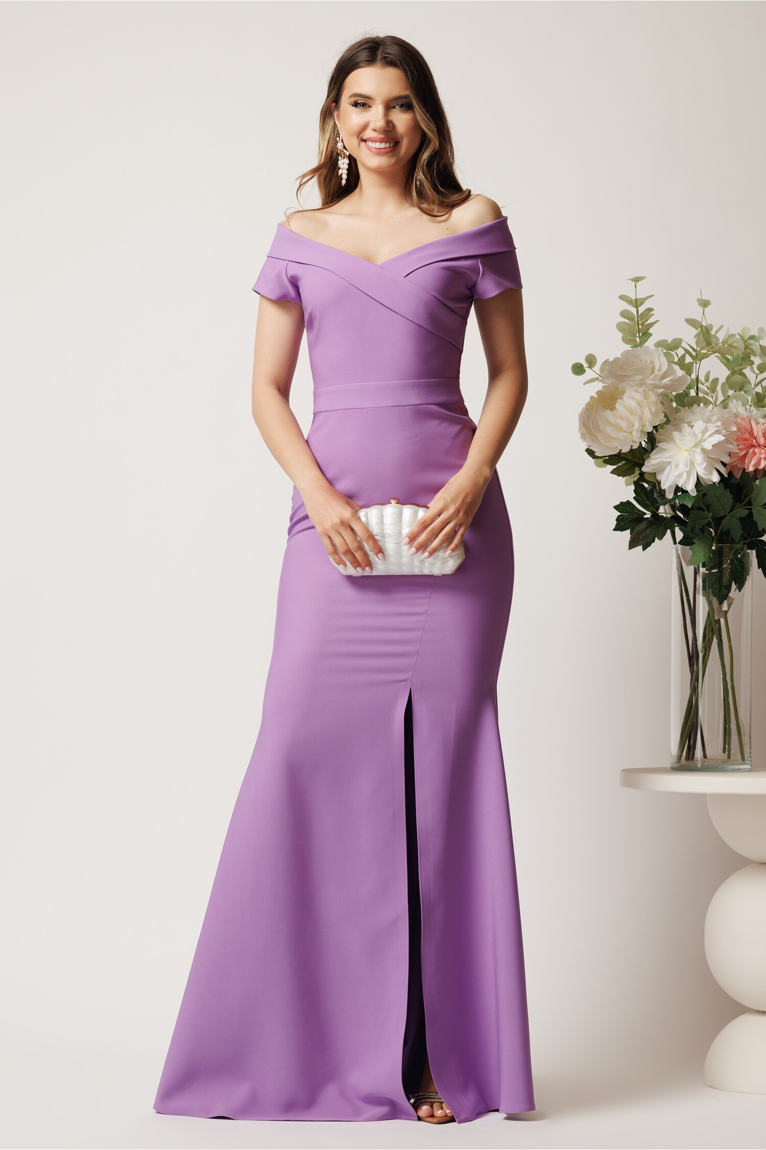 Rochie Lila Lunga Eleganta LaDonna