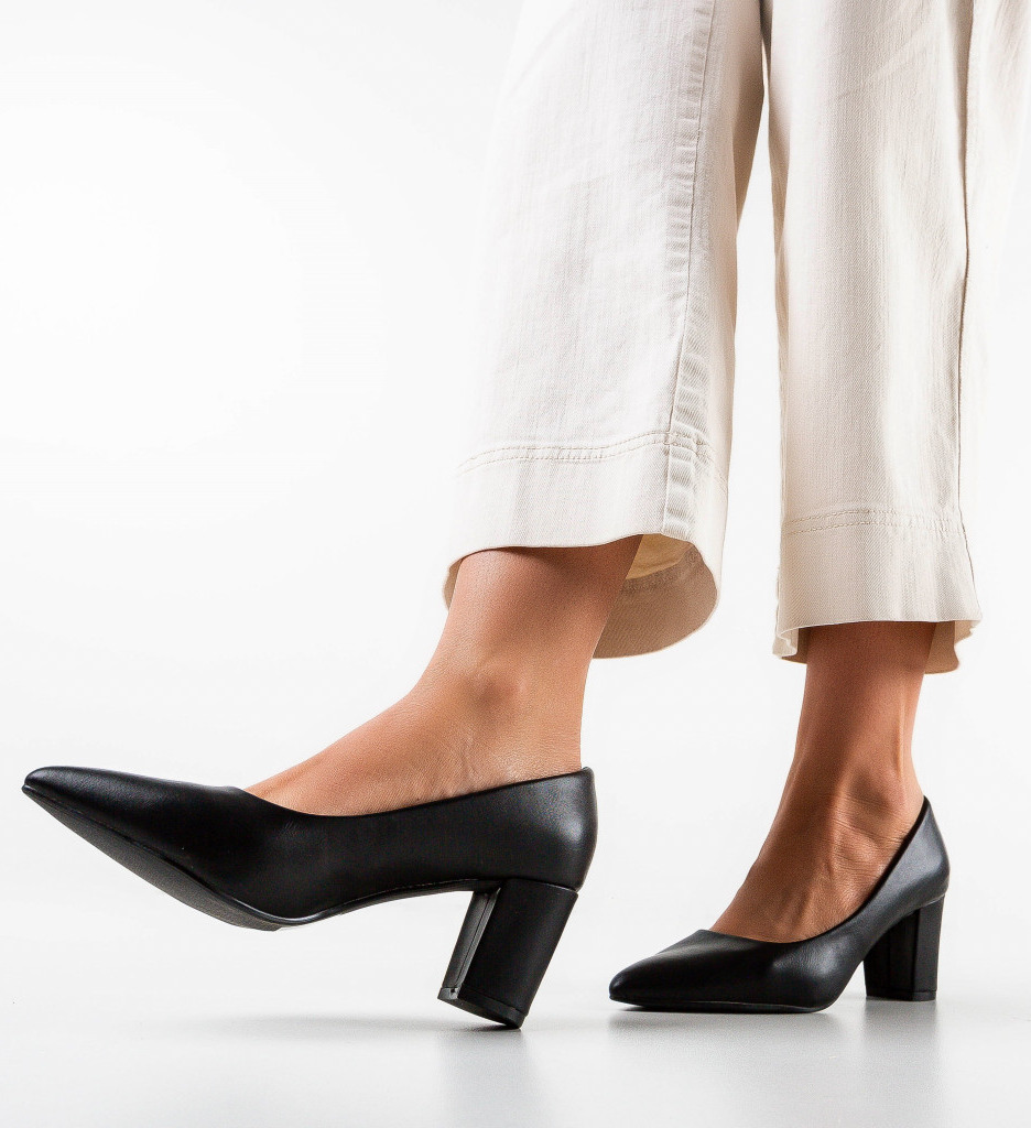 Pantofi Pittman Negri | Eleganță și Stil - imagine 4
