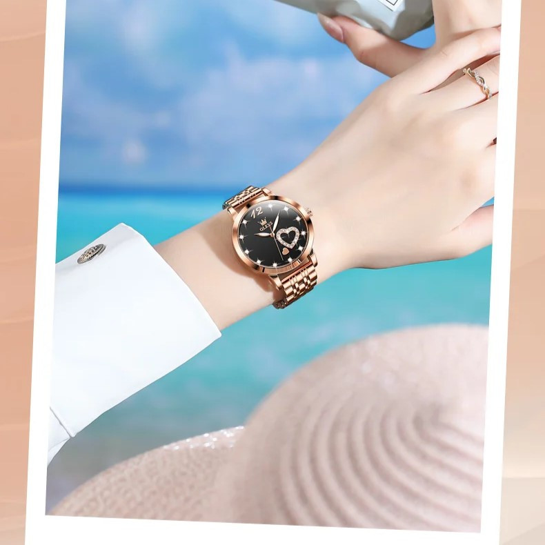 Ceas de dama Olevs CS1692 otel inoxidabil rose gold - imagine 2