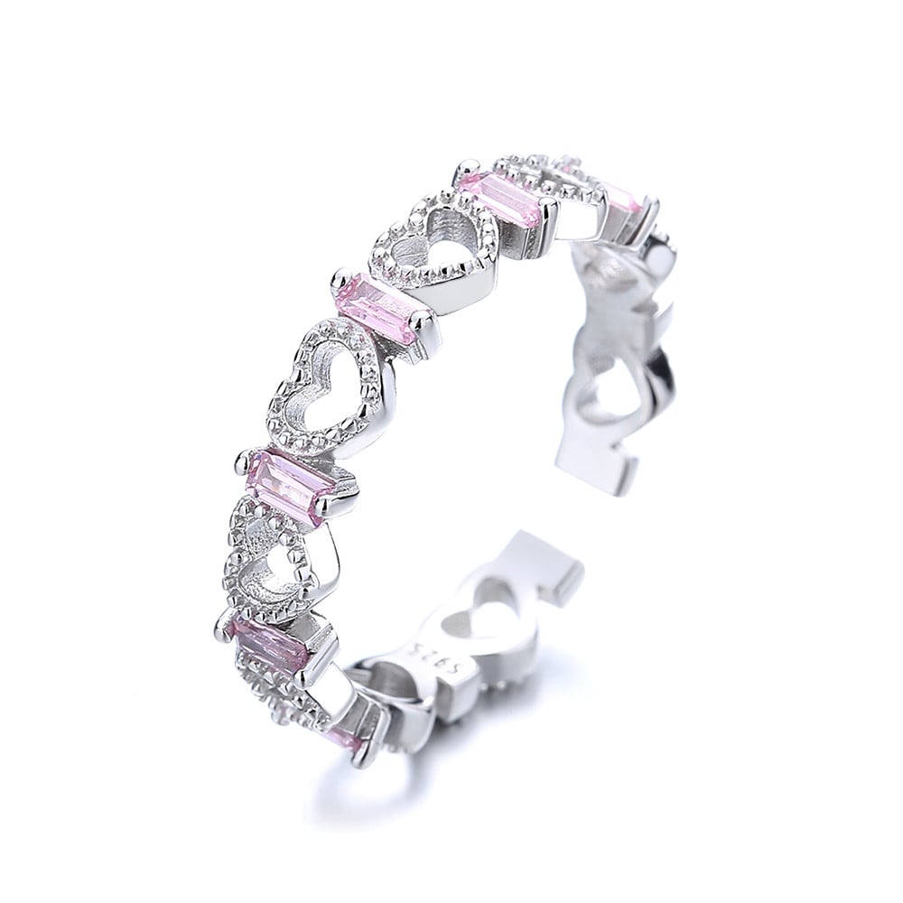 Inel Reglabil Argint 925 Haifeng cu Zirconiu Roz