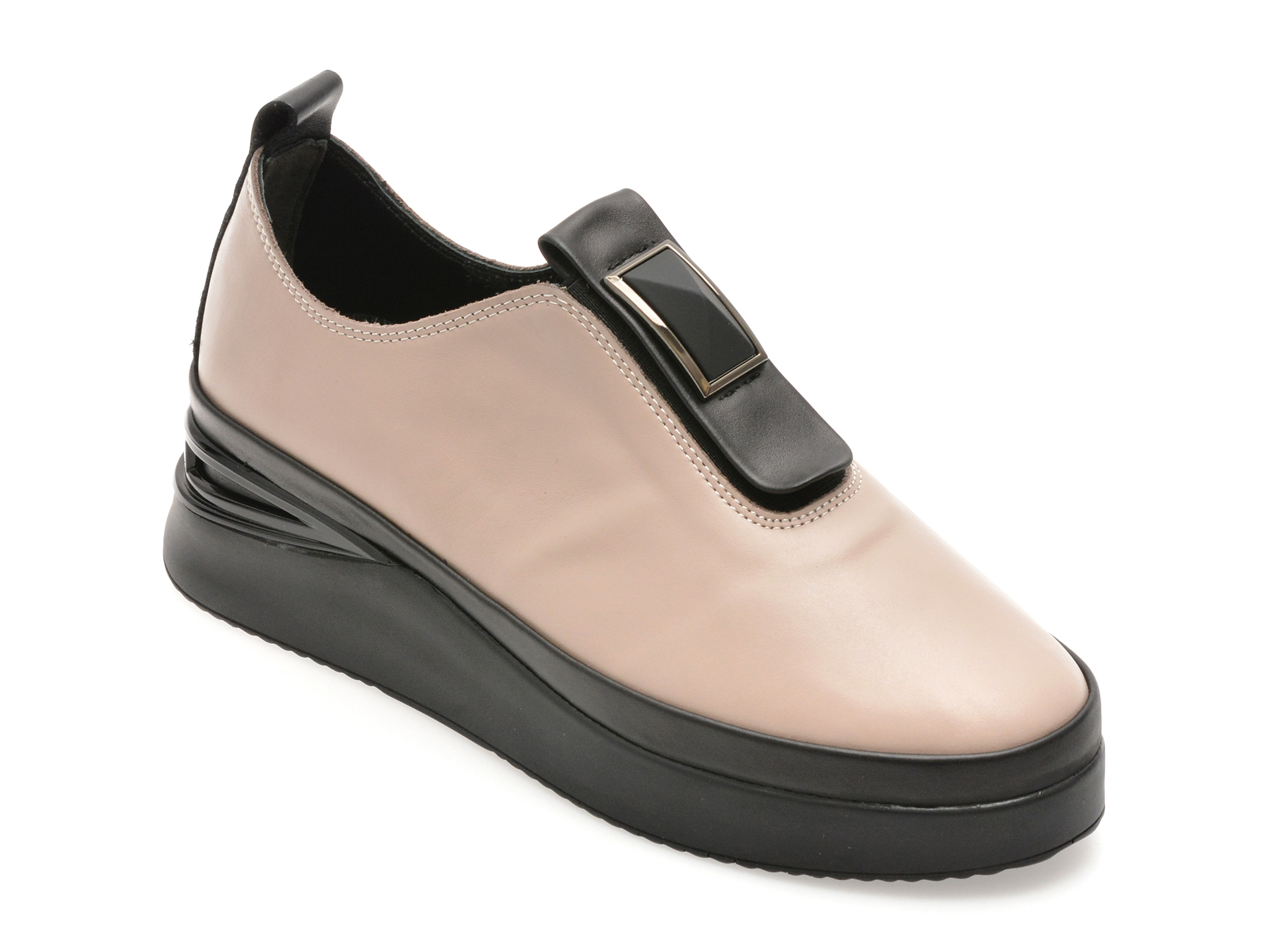 Pantofi IMAGE gri din piele naturală