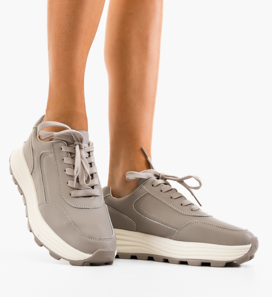 Sneakers Lelalo Dama Gri - Confort Urban - imagine 3