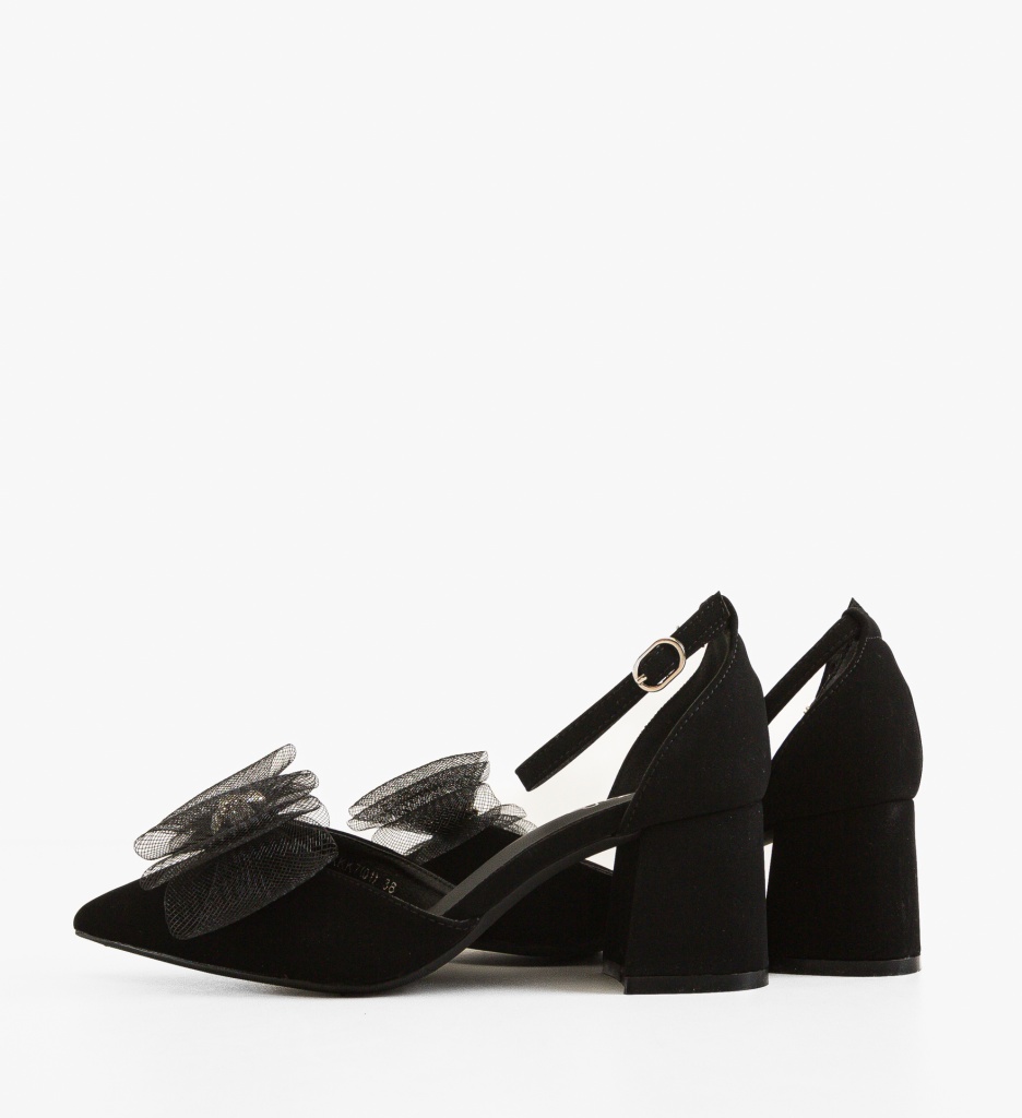 Pantofi Toc Grandejira Negri Eleganți - imagine 4