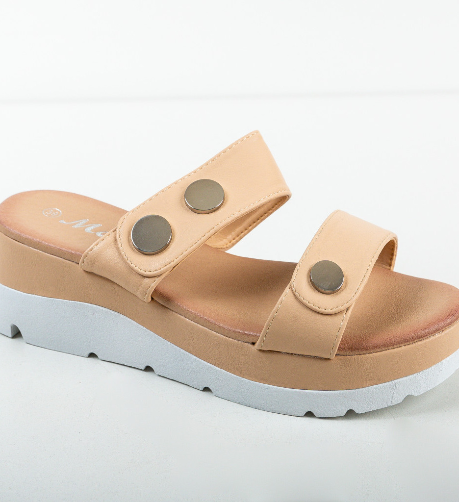 Sandale Platforme Nisioma Bej | Eleganță - imagine 6
