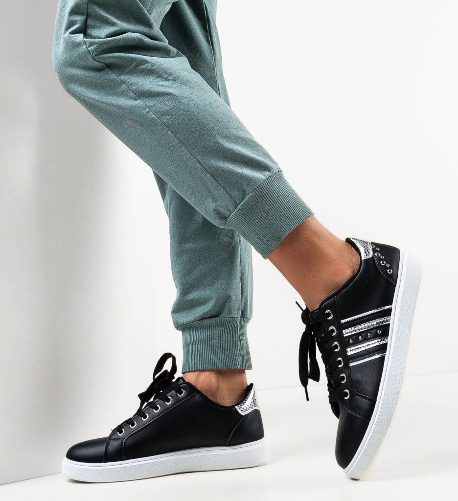 Sneakers Dama Manana Negri - Confort & Stil - imagine 4