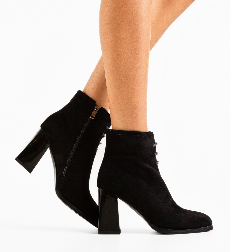 Botine Dama Bone Negre | Eleganță și Confort - imagine 2