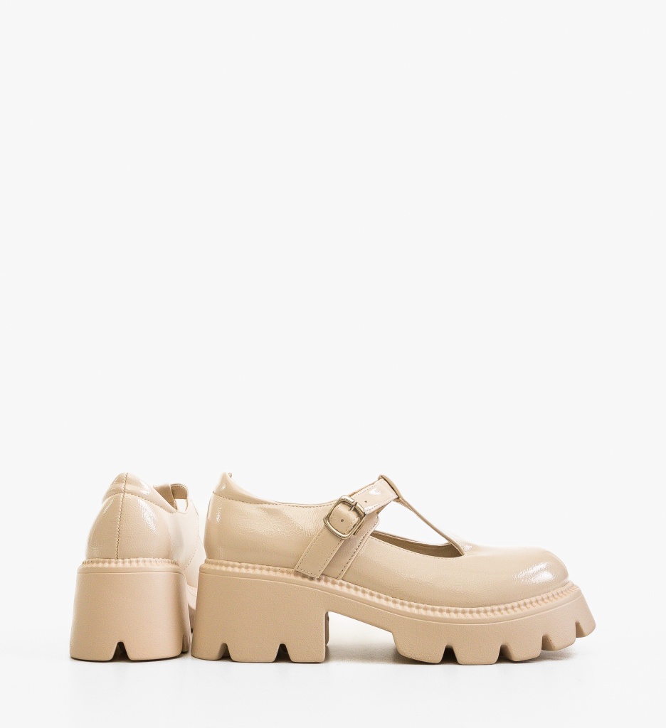 Pantofi Casual Dama Fabox Bej - Confort Stilat - imagine 3