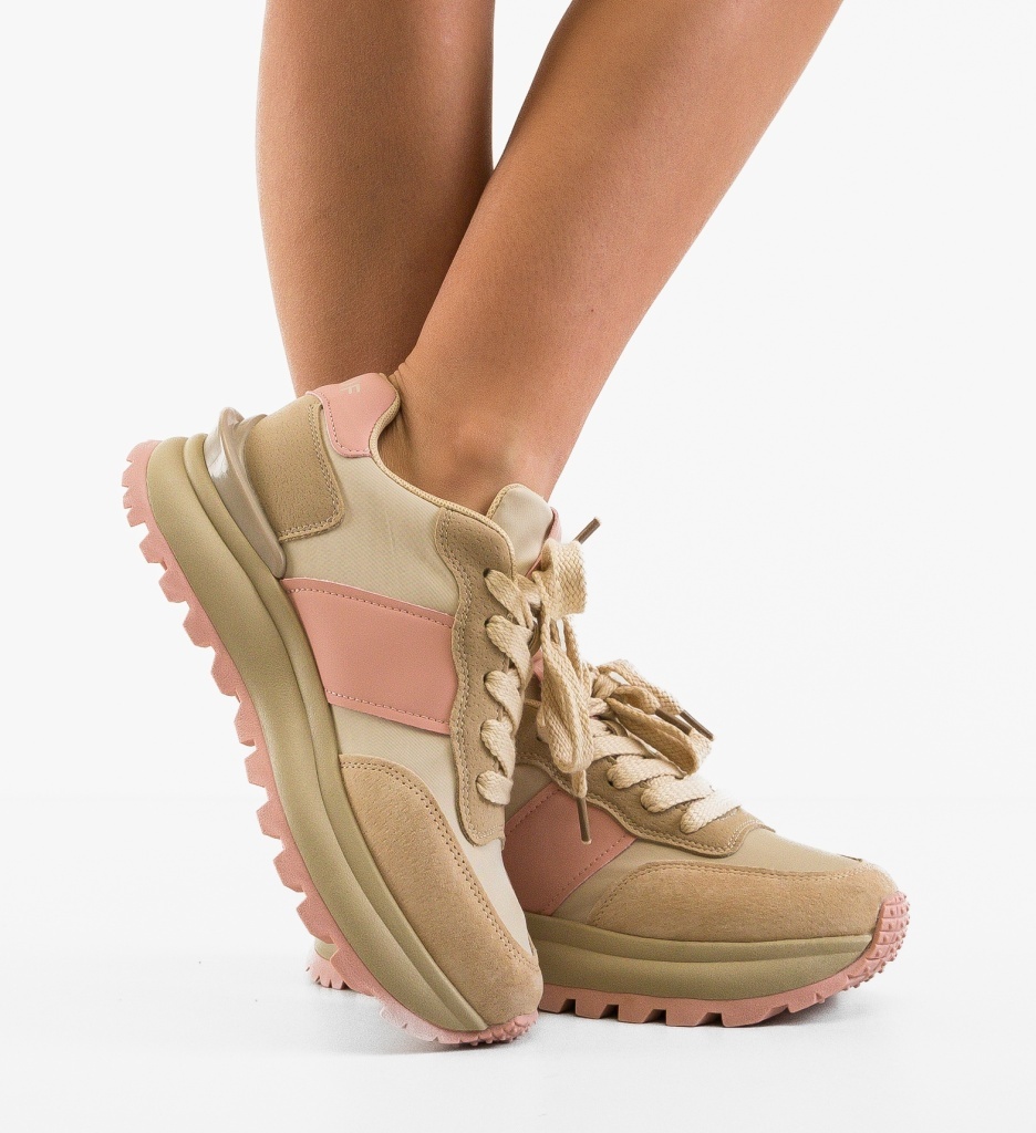 Sneakers Dama Contares Roz - Confort & Stil - imagine 5