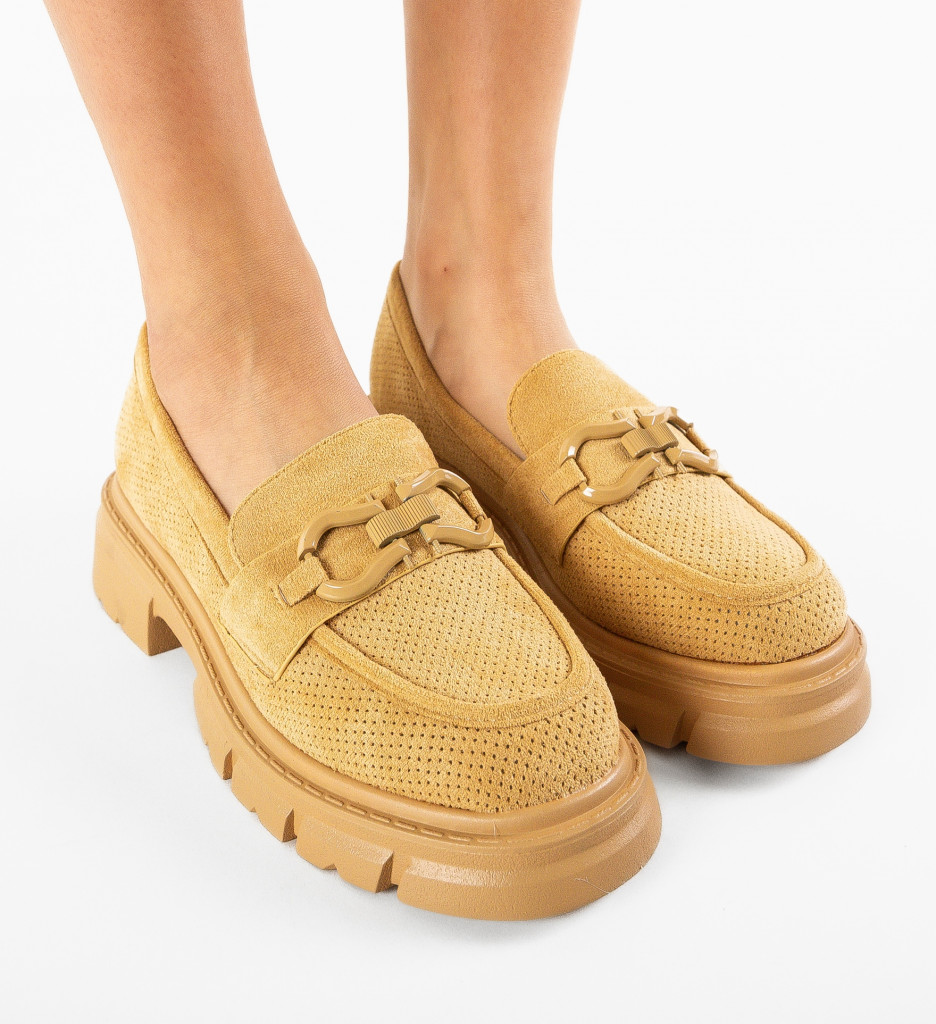 Pantofi Casual Dafa Bej - Confort Stilat - imagine 4