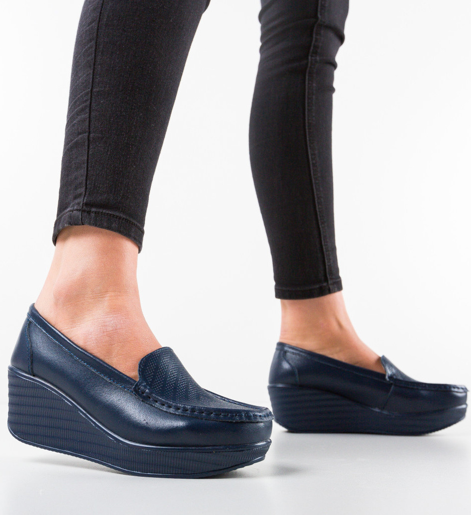 Pantofi Casual Ely Bleumarin - Confort și Stil - imagine 4