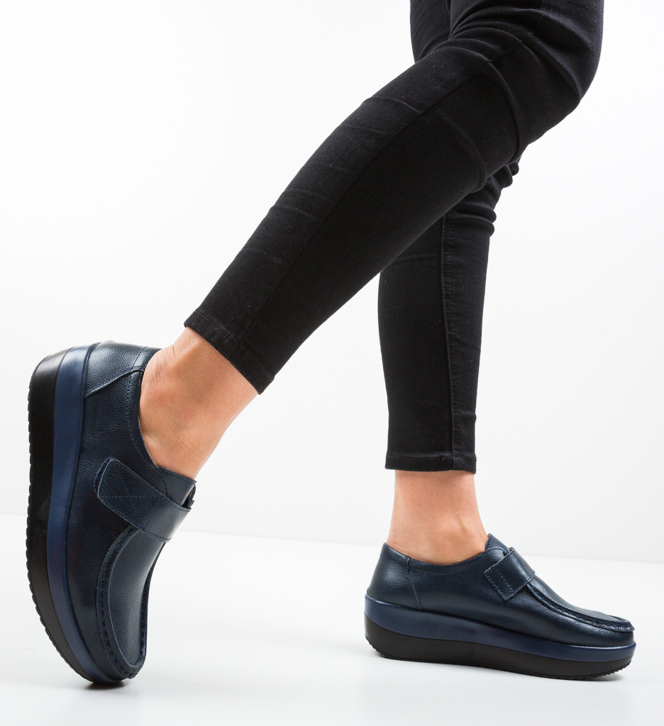 Pantofi Casual Groma Bleumarin Confort - imagine 3