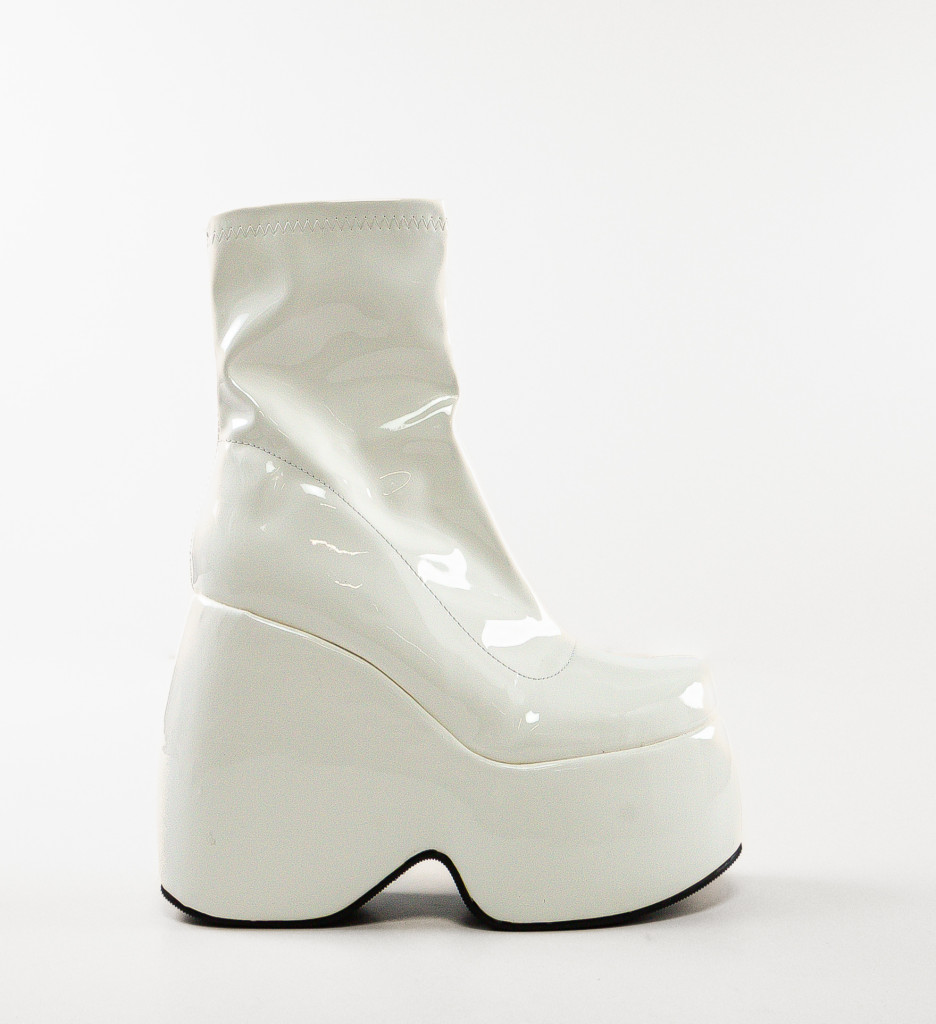 Botine Dama Cosmo Albe - Eleganță și Stil - imagine 6