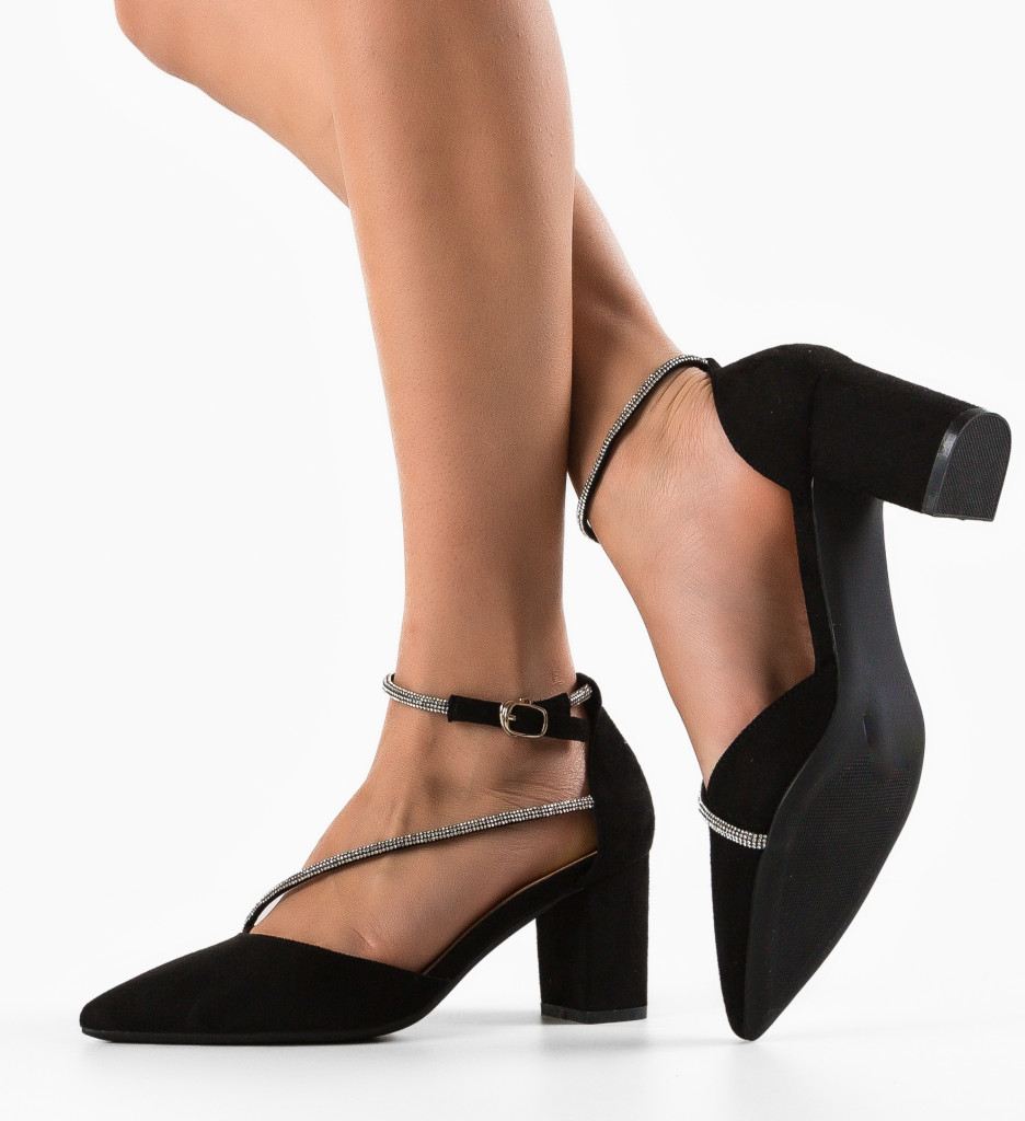 Pantofi cu toc Zayat Negri - Eleganță și Stil - imagine 4