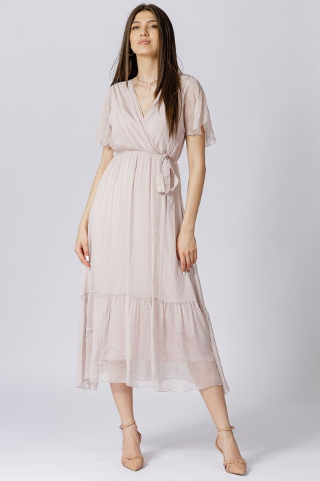 Rochie Matase Shopika | Eleganță Roz Prăfuit