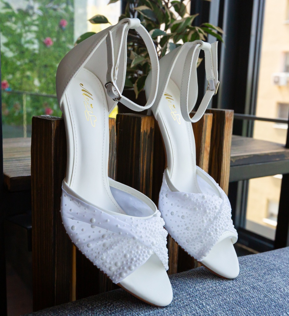Sandale cu toc Kavra Albe | Eleganță și Confort - imagine 6