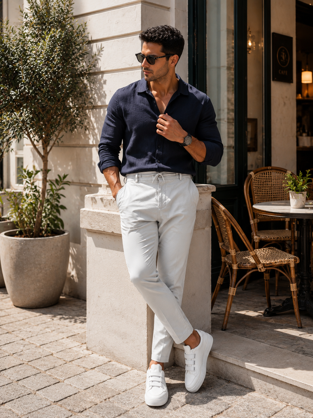 Pantaloni barbati casual  gri  PREMIUM  13500 D6-4.1