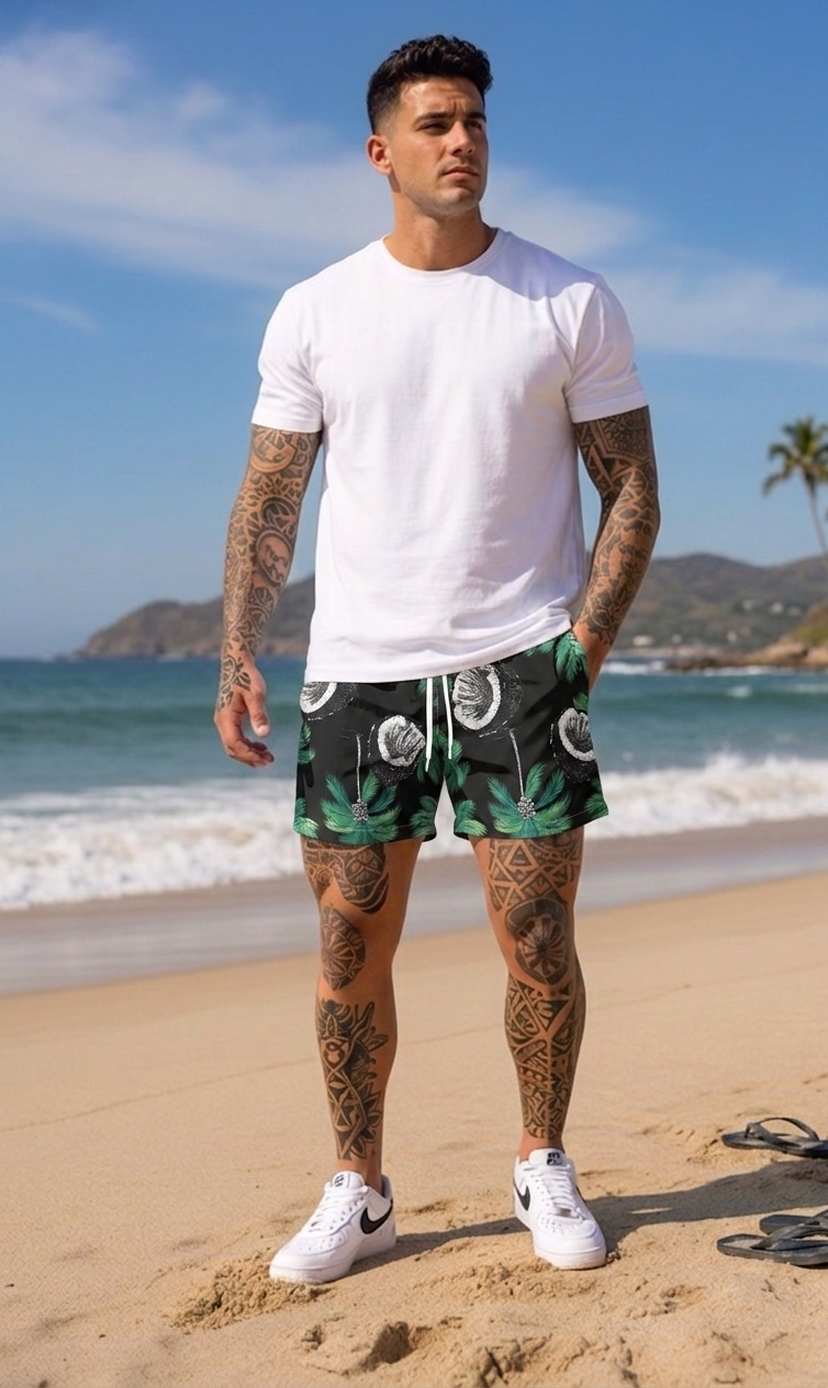 Sort Baie Barbati Imprimeu - Confort Stil - imagine 2