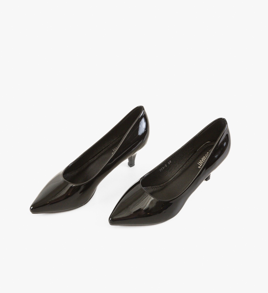 Pantofi Eleganti Jennife cu Toc Negri - imagine 3