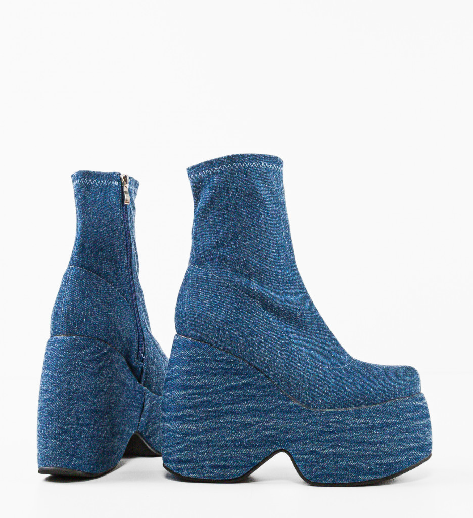 Botine Dama Stelar Albastre - Eleganță și Stil - imagine 9