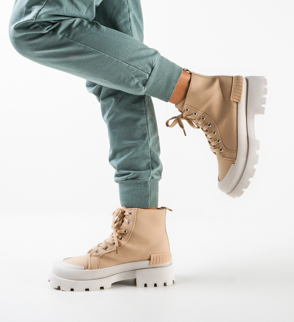 Ghete Dama Amina Khaki | Stil și Confort Urban - imagine 3