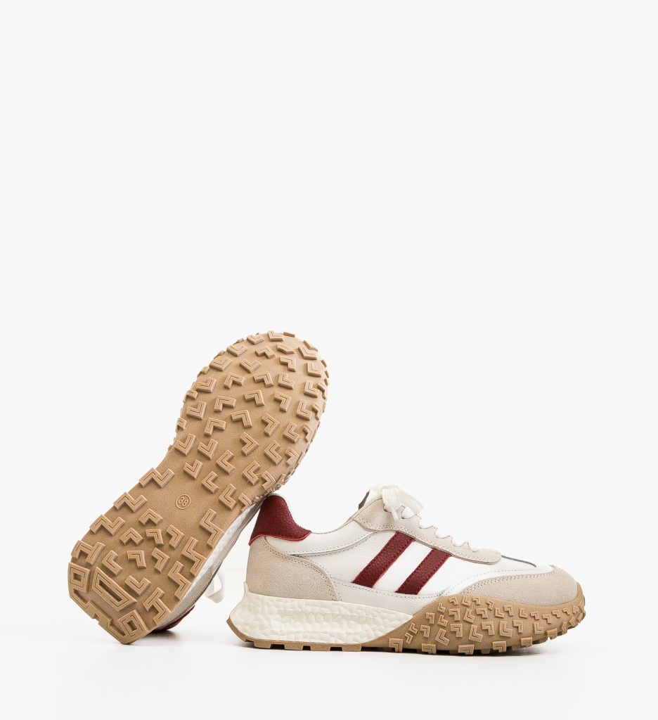 Sneakers Dama Forale Albi | Confort Zilnic - imagine 6