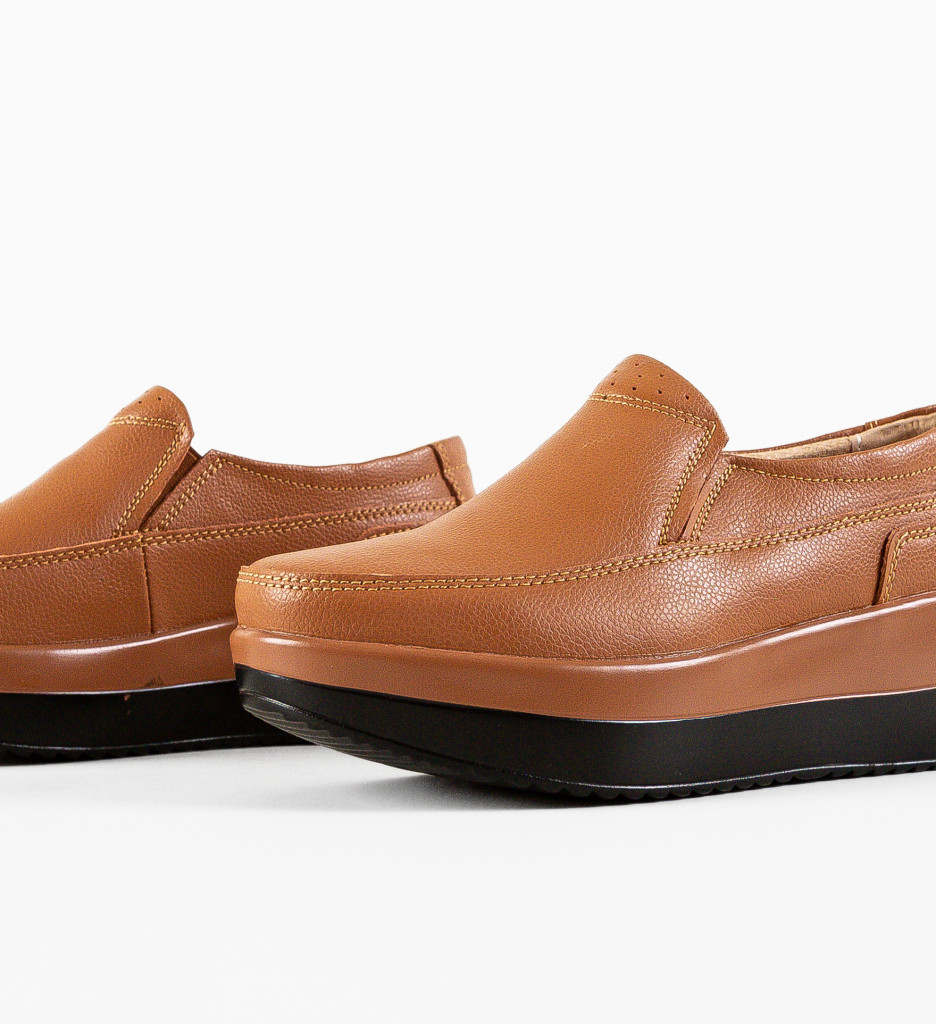 Pantofi Casul Freeman Camel - Eleganță Casual - imagine 4