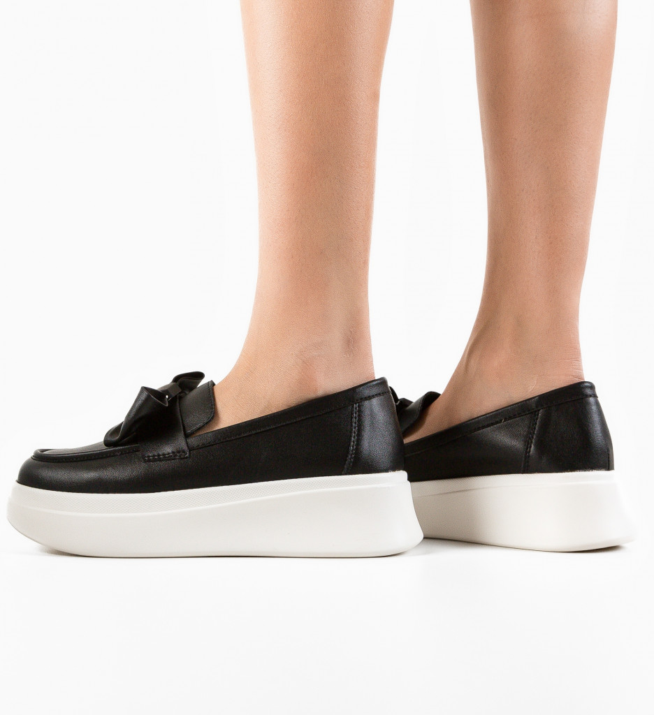 Pantofi Casual Dama Volga Negri | Confort & Stil - imagine 4