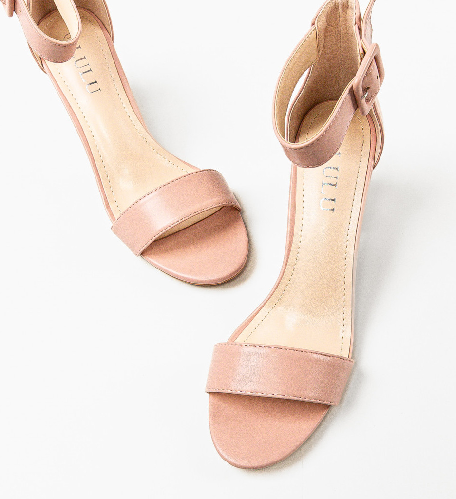 Sandale Dama Saxon Nude cu Toc Elegante - imagine 5