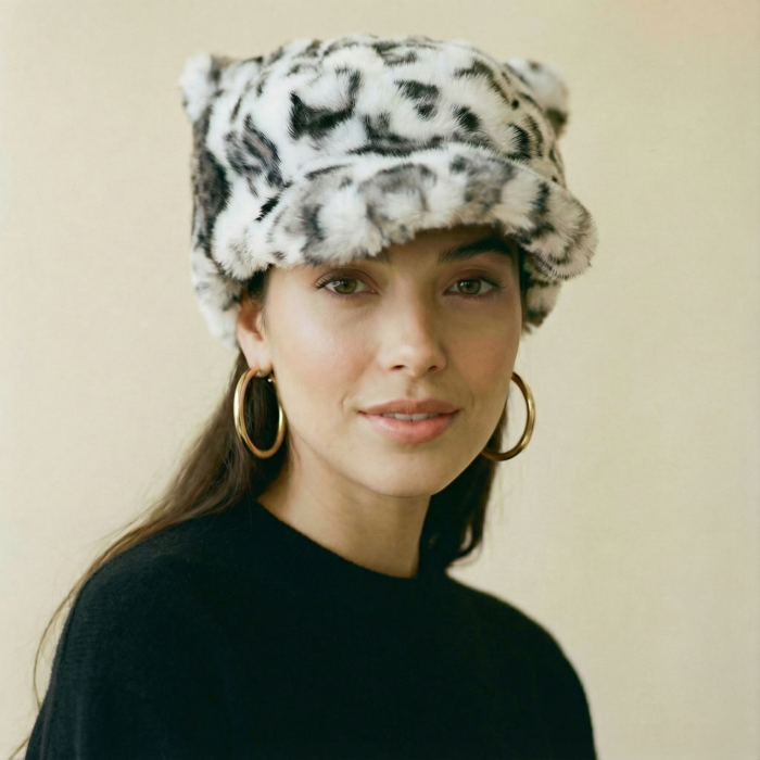 Sapca Shopika Animal Print - Eleganță și Căldură - imagine 2