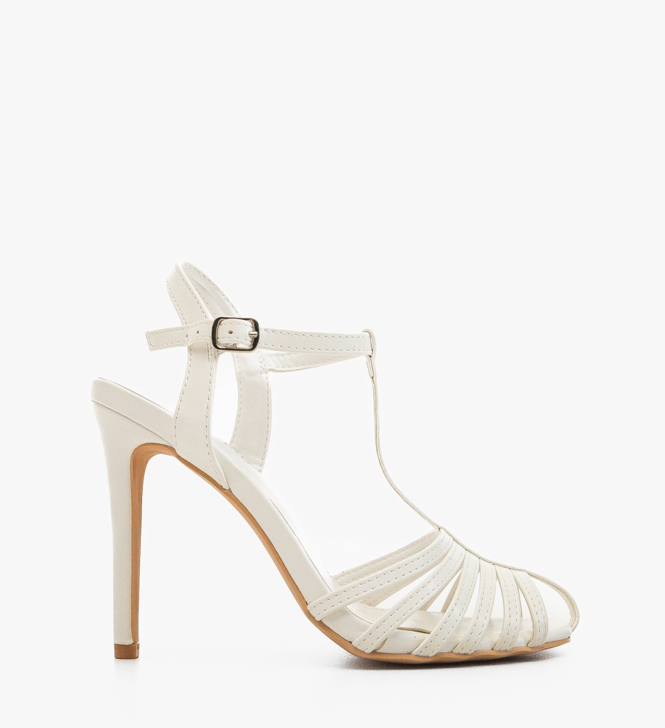Sandale cu Toc Bronte Albe | Eleganță și Stil - imagine 2