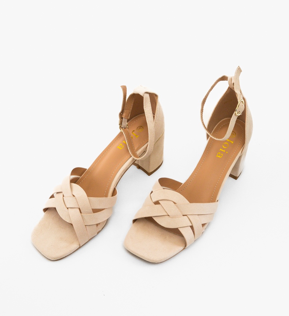 Sandale cu Toc Larson Bej - Eleganță Modernă - imagine 3
